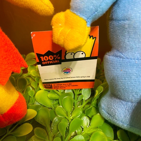 THE SIMPSONS VTG 2005 20th CENTURY FOX MAGGIE SIMPSON ATTACHED TAGS & LISA PLUSH - Picture 15 of 16